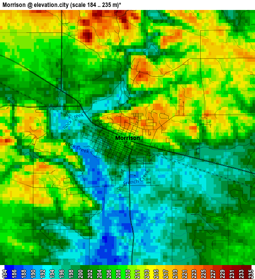 Morrison elevation map