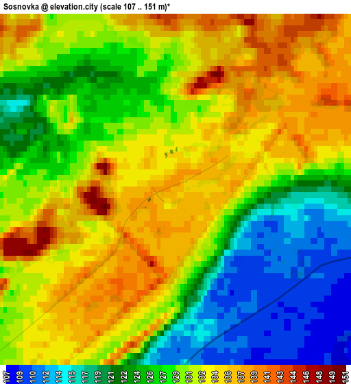 Sosnovka elevation map