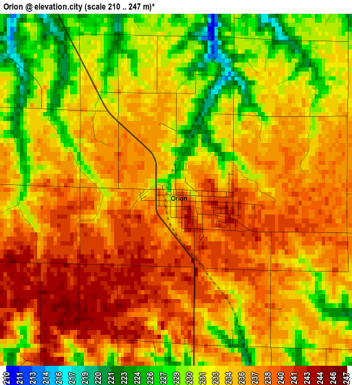 Orion elevation map