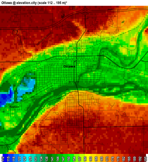 Ottawa elevation map