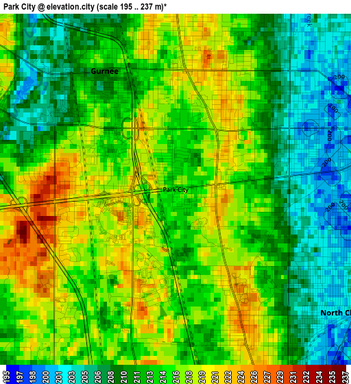 Park City elevation map