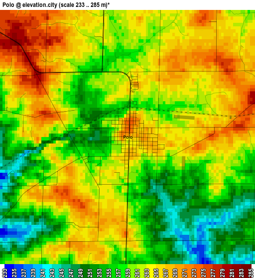 Polo elevation map