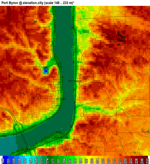 Port Byron elevation map