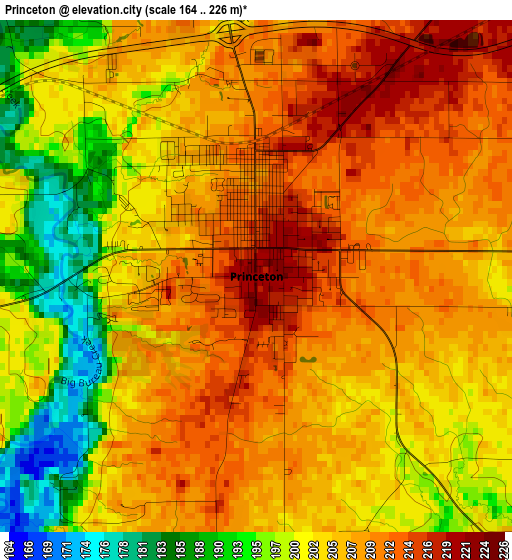 Princeton elevation map