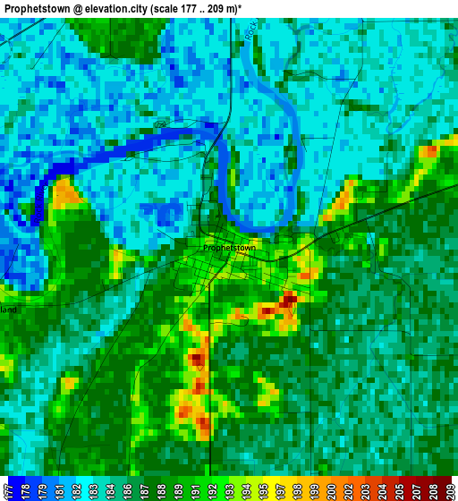 Prophetstown elevation map