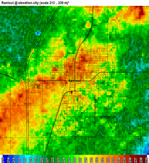 Rantoul elevation map