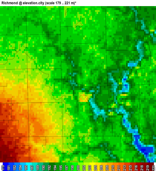 Richmond elevation map