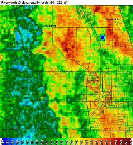 Riverwoods elevation map