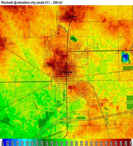 Rochelle elevation map