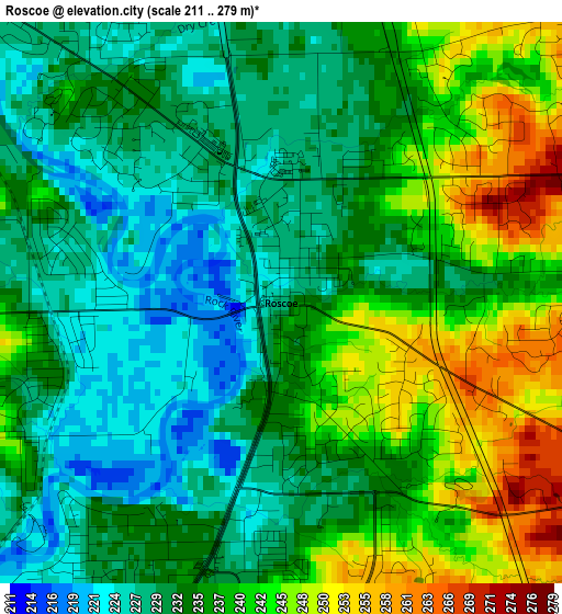 Roscoe elevation map