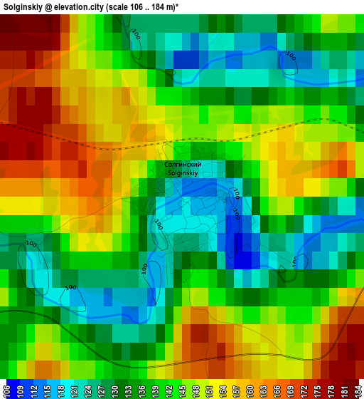 Solginskiy elevation map