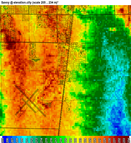 Savoy elevation map