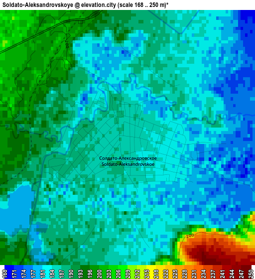 Soldato-Aleksandrovskoye elevation map