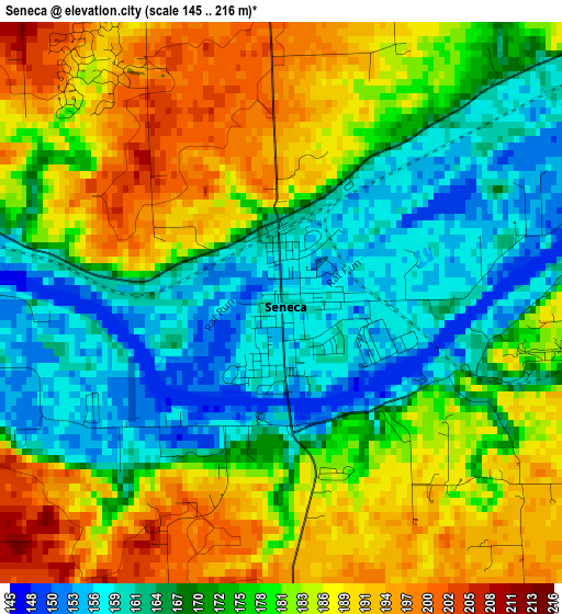 Seneca elevation map