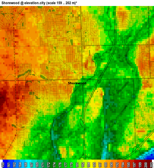 Shorewood elevation map