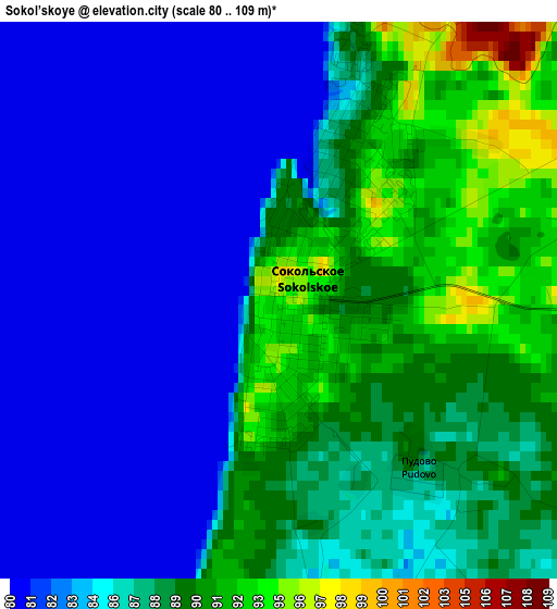 Sokol’skoye elevation map