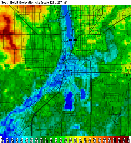 South Beloit elevation map