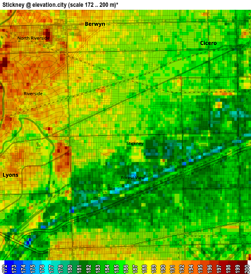 Stickney elevation map