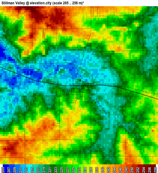 Stillman Valley elevation map