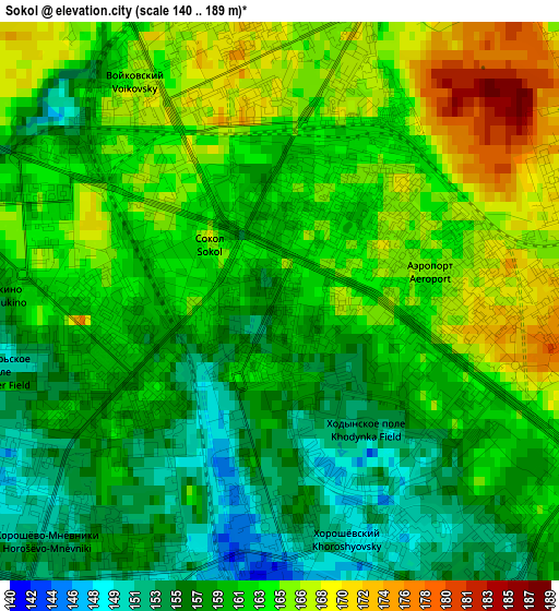 Sokol elevation map