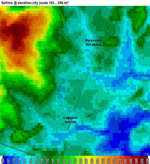 Sofrino elevation map