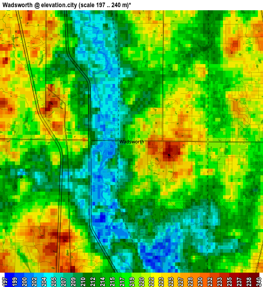 Wadsworth elevation map