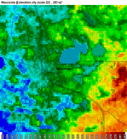 Wauconda elevation map