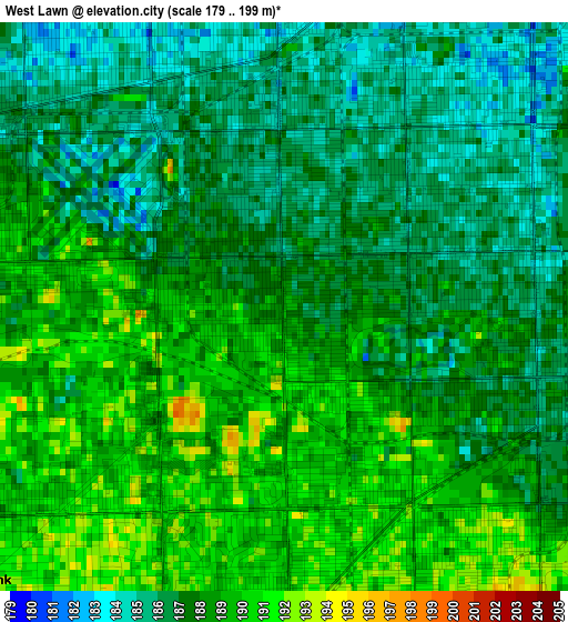 West Lawn elevation map