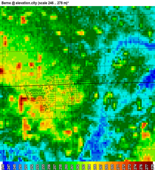 Berne elevation map