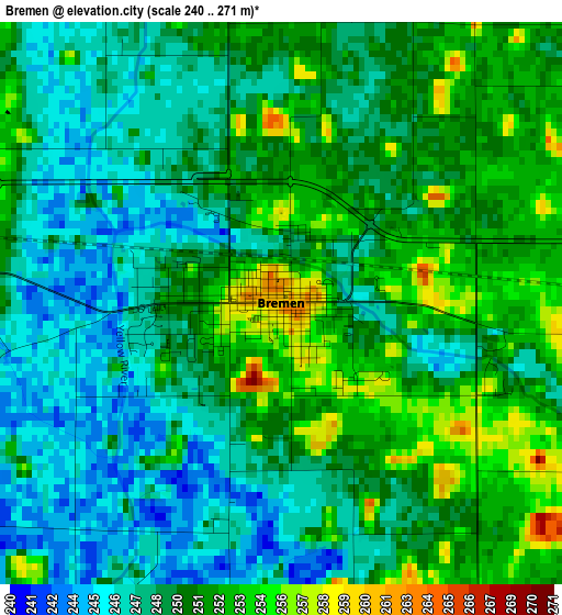 Bremen elevation map