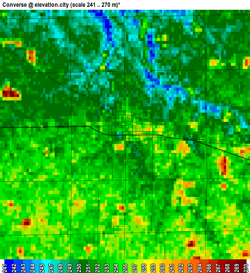 Converse elevation map