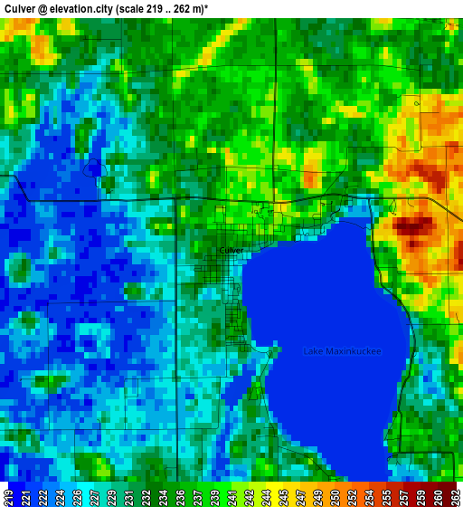 Culver elevation map