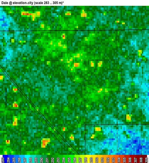 Dale elevation map