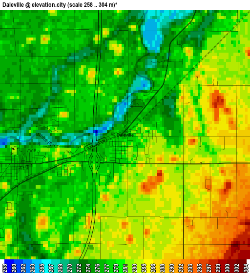 Daleville elevation map