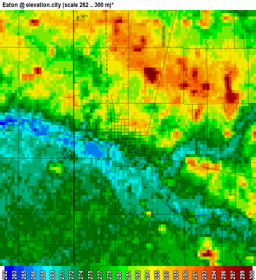 Eaton elevation map