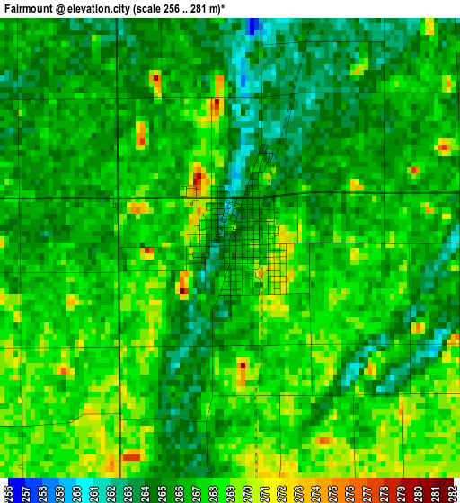 Fairmount elevation map