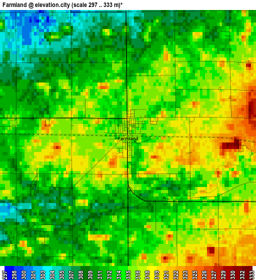 Farmland elevation map