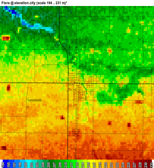 Flora elevation map