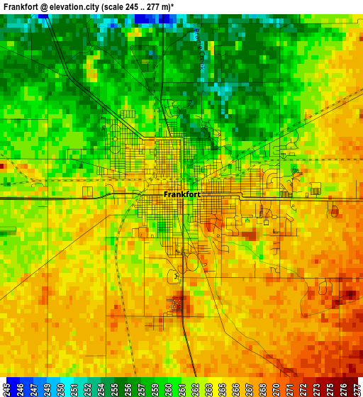 Frankfort elevation map