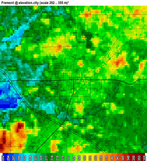 Fremont elevation map