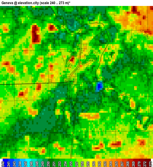 Geneva elevation map