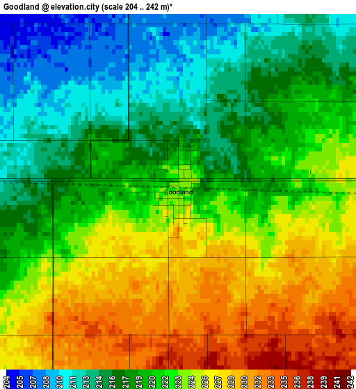 Goodland elevation map