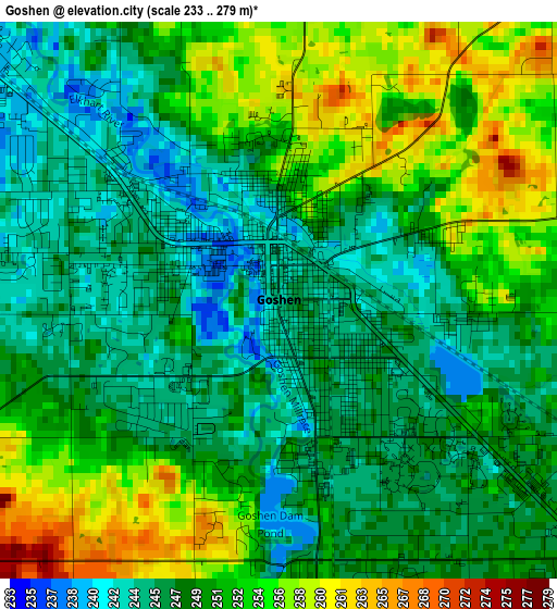 Goshen elevation map