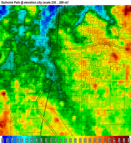 Gulivoire Park elevation map