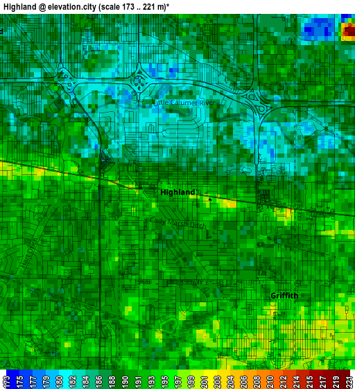 Highland elevation map