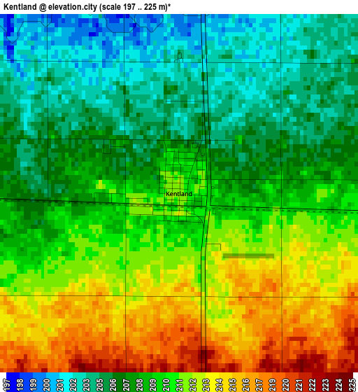 Kentland elevation map