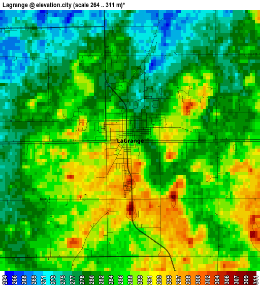 Lagrange elevation map