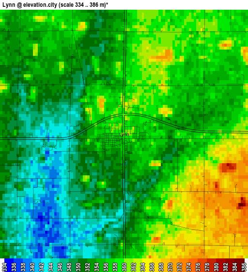 Lynn elevation map