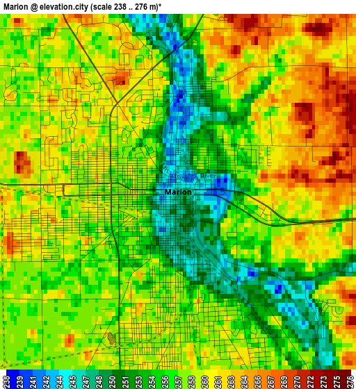 Marion elevation map