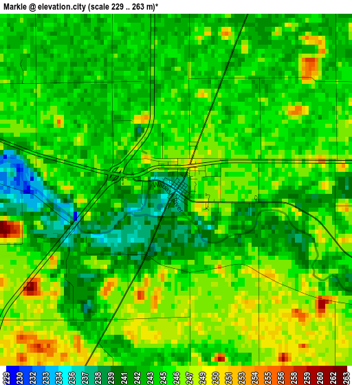 Markle elevation map